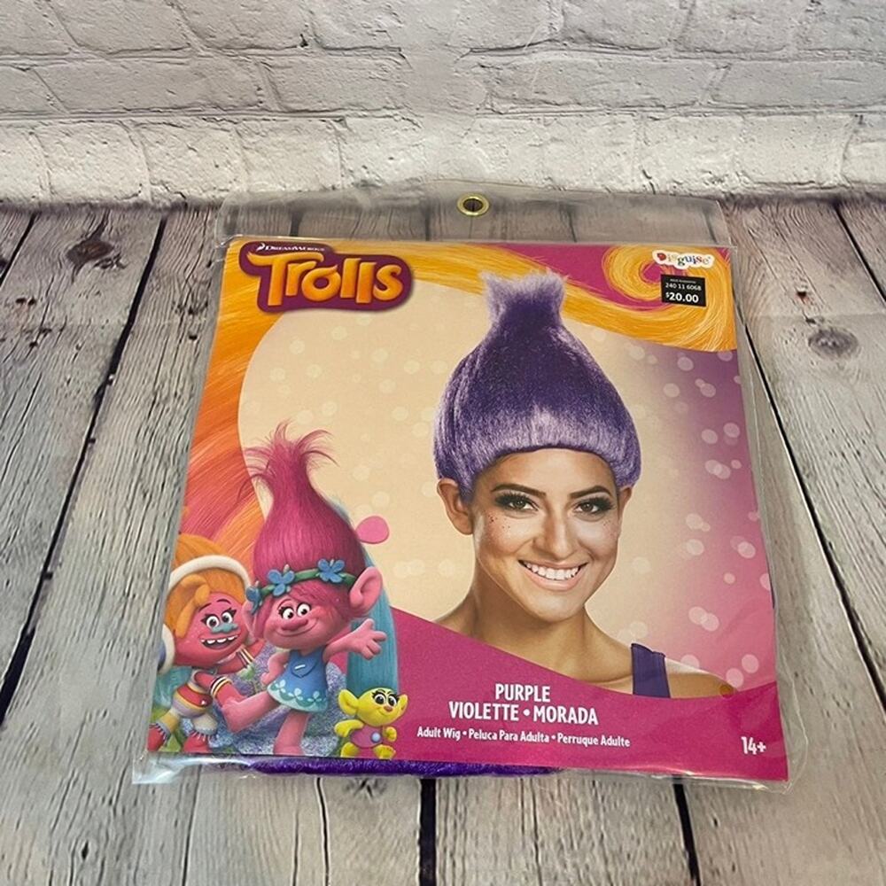 Dreamworks Trolls Adult Women’s Purple Halloween Costume Wig